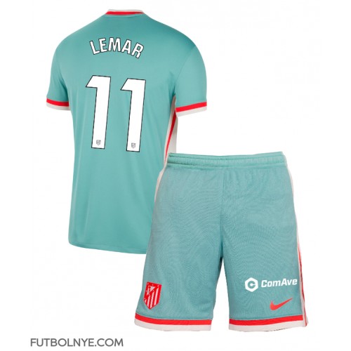 Camiseta Atletico Madrid Thomas Lemar #11 Visitante Equipación para niños 2024-25 manga corta (+ pantalones cortos)